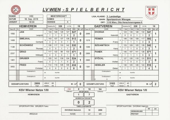Bestleistung: PANEK Heinz 571 Kegel