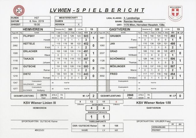 Bestleistung: MÖSLINGER Marco 507 Kegel
