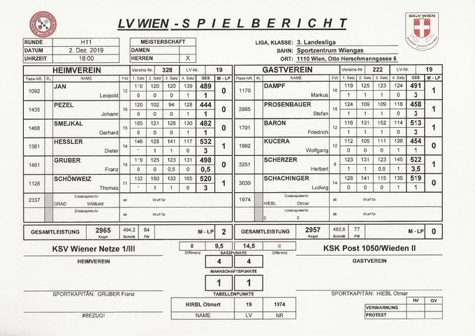 Bestleistung: HESSLER Dieter 532 Kegfel