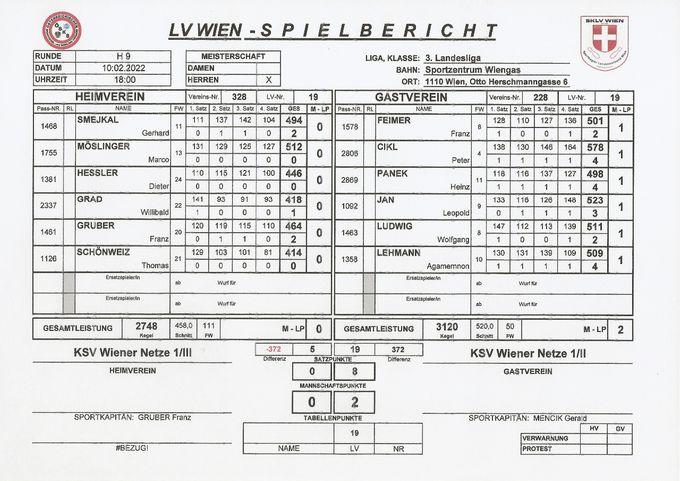 Bestleistung: MÖSLINGER Marco 512 Kegel